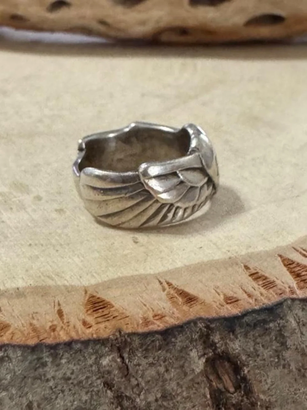 925 Sterling Silver Women’s Harley Davidson Red Wings Ring Size 6 Biker